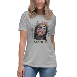 BK2O "Jesus Loves Tacos" Women's Relaxed T-Shirt